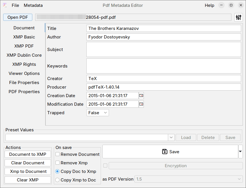 Main App Window
