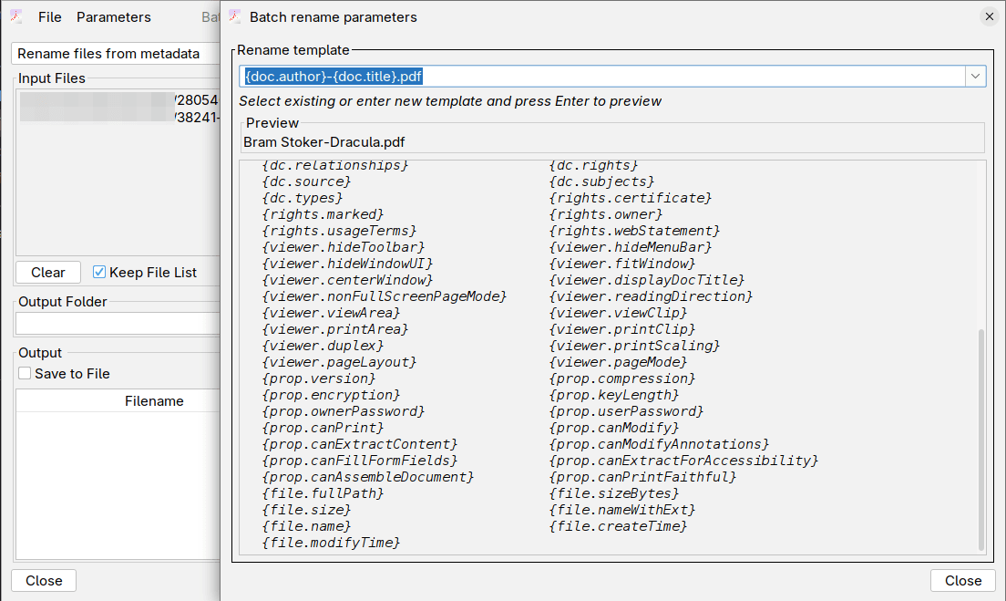 Batch Rename Parameters