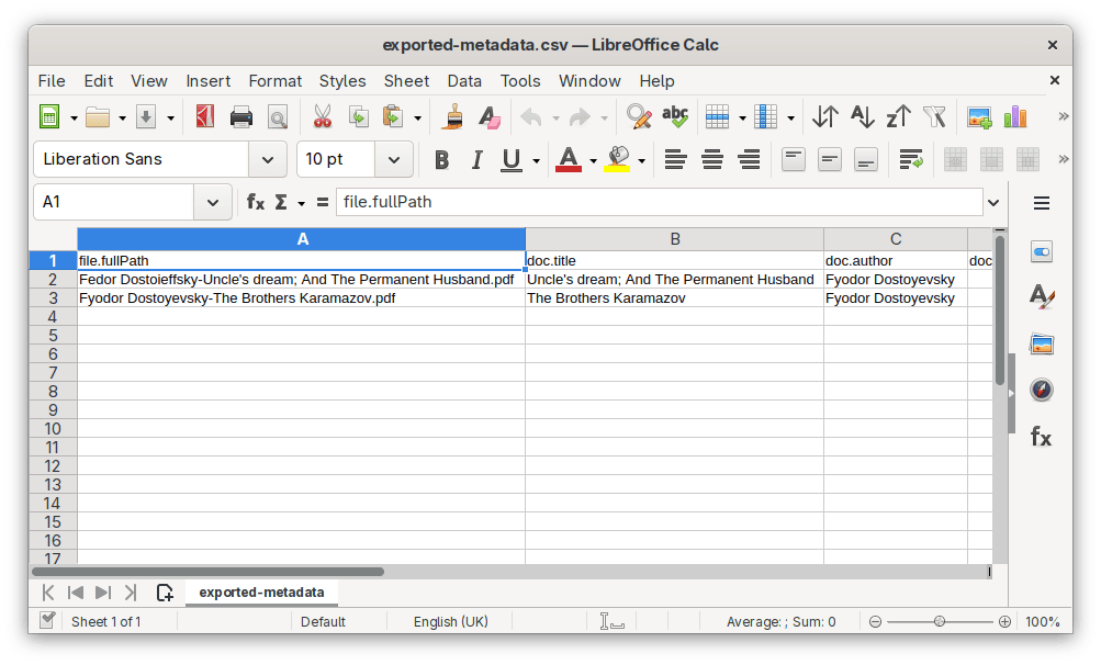 Edit CSV Metadata