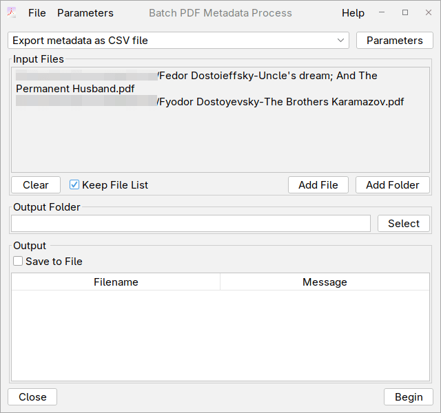 Export CSV