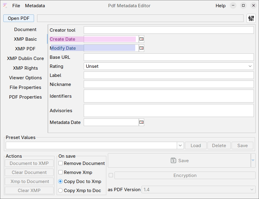 Xmp timestamps