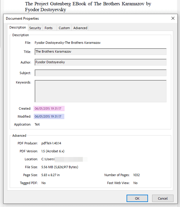 Pdf Document Properties